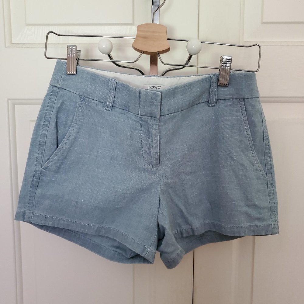 J.Crew 3.5" Classic Chambray Shorts in Blue (00)